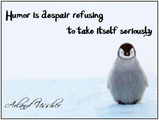 Humor is despair refusing to take itself seriously. (Arland Ussher)