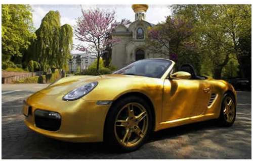 Gold-plated-Porsche