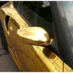 Golden cars on Moscow Streets