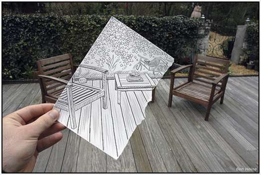 Pencil-Drawings-Combined-With-Photographs-8