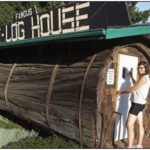 Inside Redwood Log House